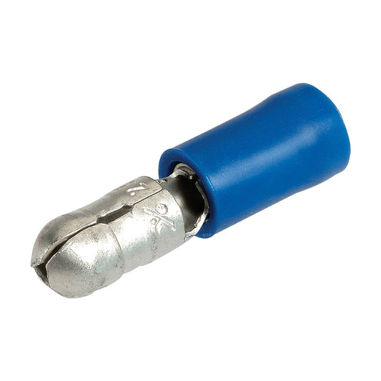 Narva Male Bullet Terminal - 4mm - Flared Vinyl - Double Crimped - 14 Pack