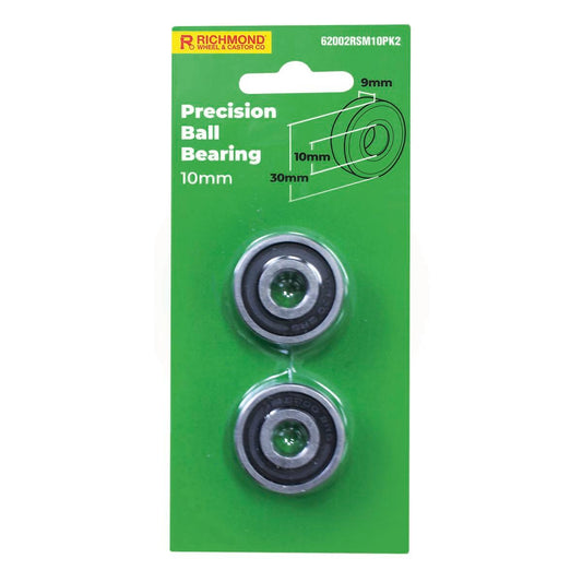 Richmond Rubber Sealed Precision Bearings 2 Pack - 30 x 10 x 9mm - Auzzistore
