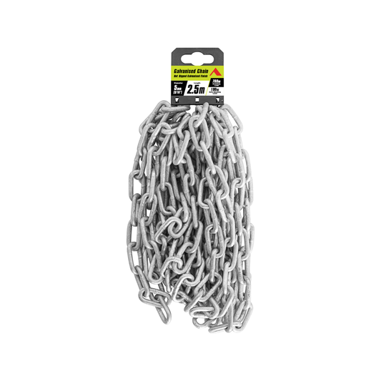 Pinnacle 5mm Galvanised Chain 3/16 x 2.5m Durable Rust Resistant