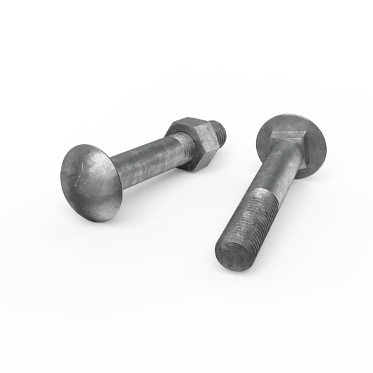 Zenith M16 x 100mm Hot Dip Galvanised Cup Head Bolts Nuts Each - Auzzistore