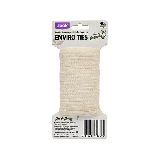 Jack Enviro Tie 40m Cotton Plant Tie - Strong - Biodegradable - Beige