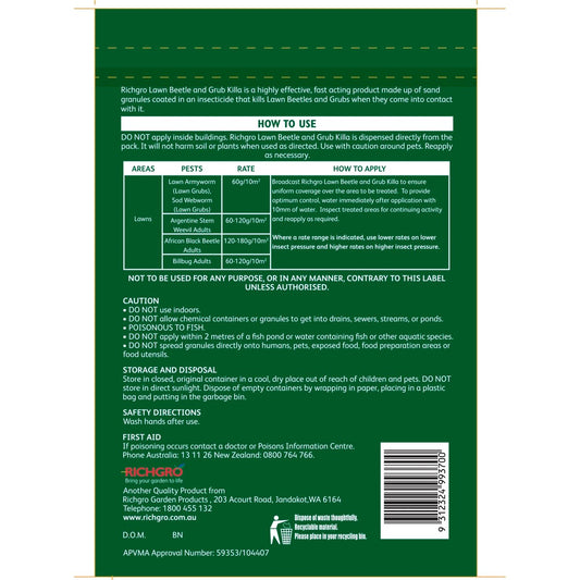 Richgro Lawn Beetle and Grub Killa - 5kg - Granular - Low Odour – view 2 - Auzzistore