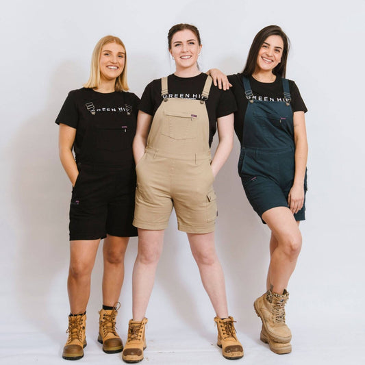Green Hip All Women Shortalls Black Size 18 - Adjustable Waist - Cargo Pocket – view 2