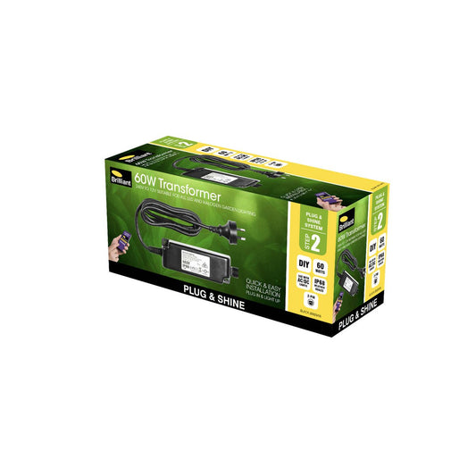 Brilliant Lighting 12V 60W DC LED Garden Transformer - IP68 Weather Resistant - Black – view 2