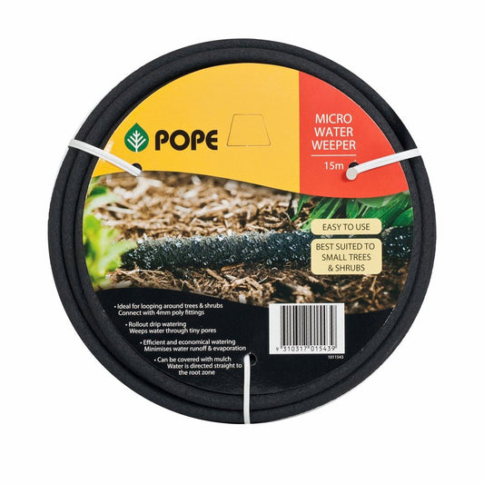 Pope Micro Water Weeper Hose - 15m - 4mm - UV Resistant - Auzzistore