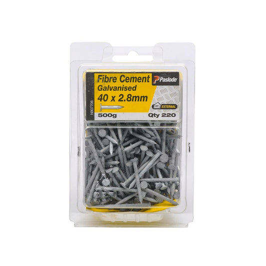 Paslode Galvanised Fibre Cement Nails 40mm 2.8mm 220 Pack Durable - Auzzistore