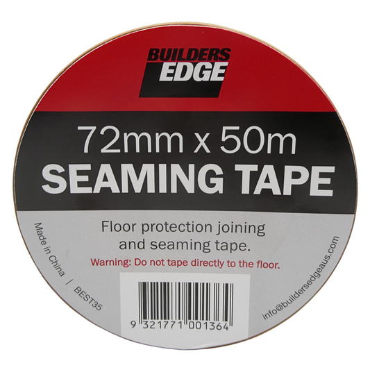 Builders Edge Seaming Tape - 72mm x 50m - 100% Recyclable - Strong & Flexible - Auzzistore