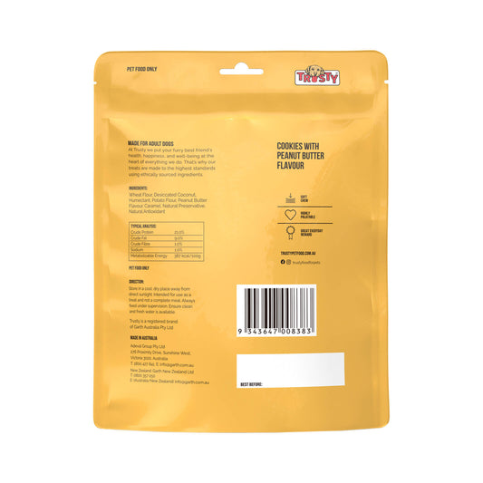 Trusty Peanut Butter Flavour Dog Treats - 300g Cookies - Digestible Snack