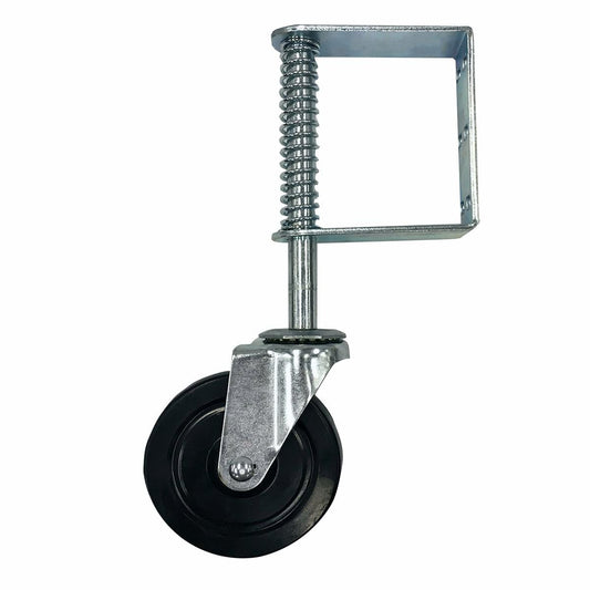 Easyroll Swivel Gate Castor 125mm Hard Rubber 100kg Load Capacity - Auzzistore