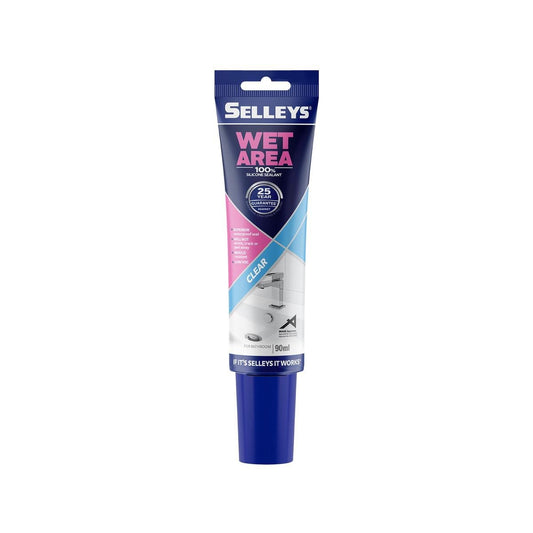 Selleys Clear Silicone Sealant 90ml - Waterproof - Mould Resistant - Indoor Use - Auzzistore
