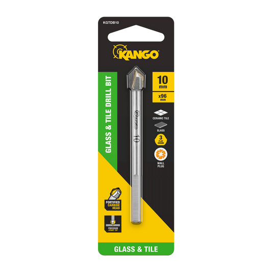 Kango 10mm Glass and Tile Drill Bit - Carbide Head - Precision Start Tip - Auzzistore