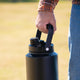 Oztrail 3.7L Insulated Jug Drink Flask - Matte Charcoal - 18/8 Stainless Steel