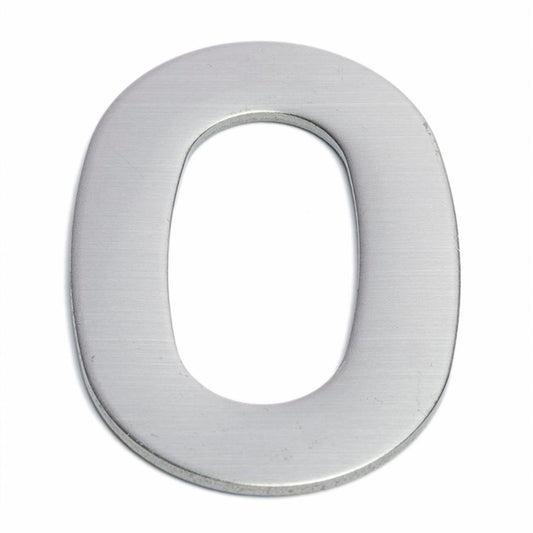 Sandleford 75mm Stainless Steel Self Adhesive House Number 0