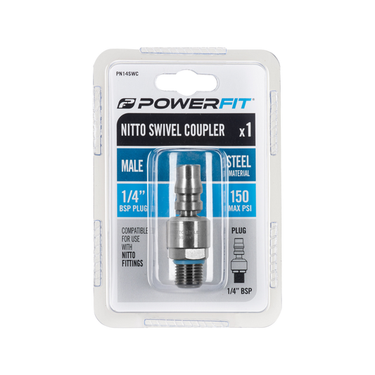 Powerfit Nitto Style Coupler - 1/4" - Steel - Air Tool Fitting – view 2 - Auzzistore