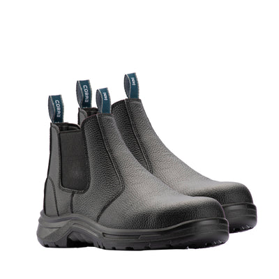 Bata Men’s Black Cobra Pull On Safety Boot UK Size 10 - Steel Toe - Slip Resistant