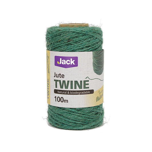 Jack 100m Green Jute Twine - Plant Tie - 2mm Jute - Soft & Gentle - Auzzistore
