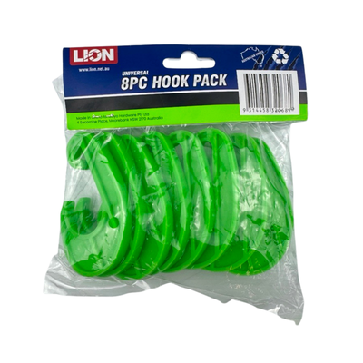 Lion Cargo Net Hooks 8 Pack 8mm Polypropylene UV Stabilised