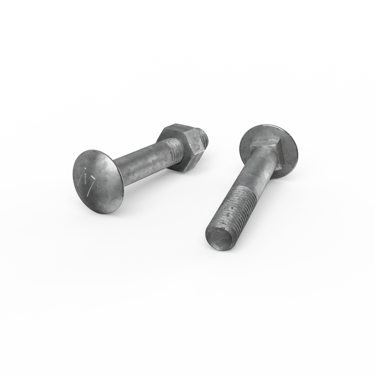 Zenith Hot Dip Galvanised Cup Head Bolts Nuts 60mm 25 Pack Durable