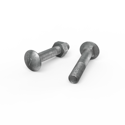 Zenith Hot Dip Galvanised Cup Head Bolts Nuts 60mm 25 Pack Durable