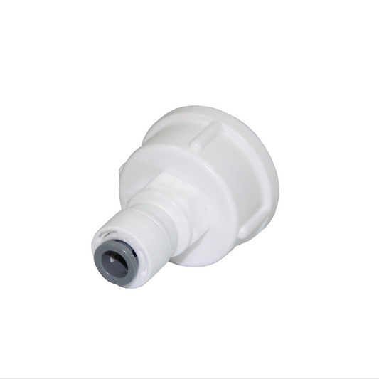 Stefani Outlet Connector - 1/4in to 1/2in BSP - Quick Connect - White