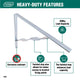 Carinya Heavy Duty Twisted Stay Bracket 400x350mm Zinc Plated Strength