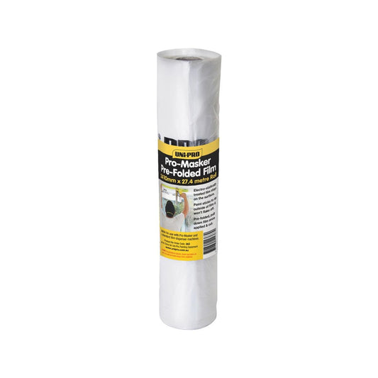 Uni Pro Masking Film - 2410mm x 27 4m - Treated Plastic - No Flaking - Auzzistore