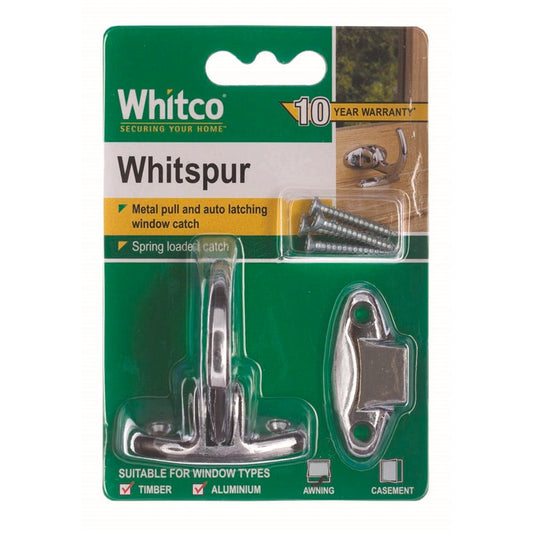 Whitco Chrome Whitspur - 45mm - Zinc Diecast - Auto Latching