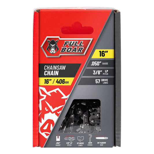 Full Boar 16" Chainsaw Chain - 406mm - 57 Drive Links - Semi Chisel - Auzzistore