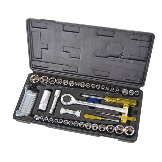 Supatool Socket Set - 62 Piece - Carbon Steel - 1/4" & 3/8" Drive - Auzzistore