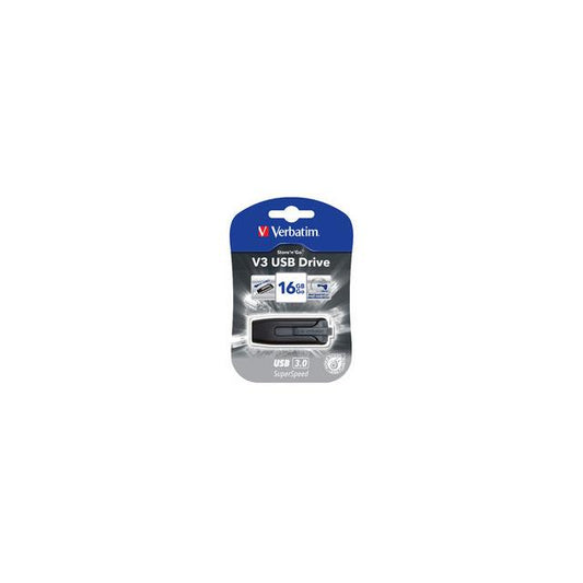 VERBATIM 16GB V3 USB3.0 Grey Store\'n\'Go V3; Rectractable