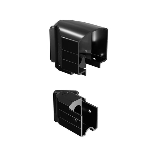 Peak Aluminium Deck Balustrade Horizontal Angle Bracket Kit - Black - 1 Pack - 45mm x 102mm x 63mm - Durable & Rust Resistant - Auzzistore
