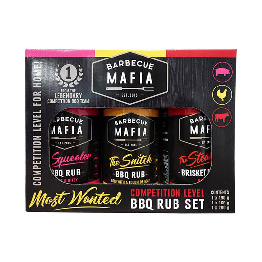 Bbq Rubs Mafia 3 Pack Gift Set - 3 BBQ Rubs - 175mm x 135mm x 60mm - Versatile Flavour Enhancers