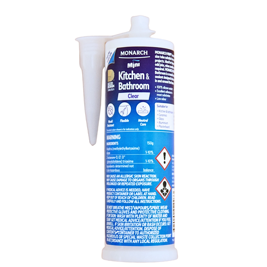 Monarch 150g Clear Mini Silicone - Waterproof Sealant - Flexible - Mould Resistant – view 2 - Auzzistore