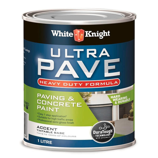 White Knight Ultra Pave Garage Floor Paint - 1L Accent - Heavy Duty - Durable Finish - Auzzistore