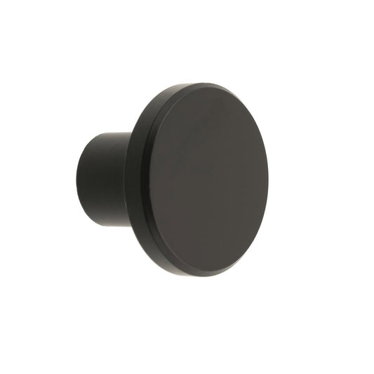 Prestige 30mm Black Round Knob - Zinc Alloy - Matte Black - Contemporary Design