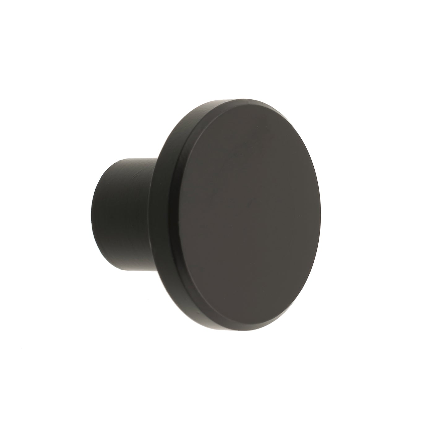 Prestige 30mm Matte Black Round Knob - Contemporary Design, Zinc Alloy, Includes Screws