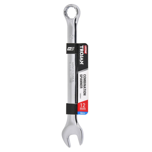 Trojan 12mm Combination Spanner - Polished Chrome Vanadium - Durable Tool – view 2