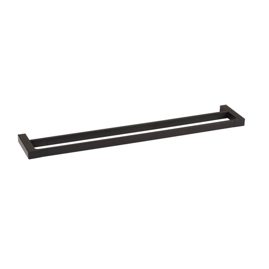Mondella Matte Black Rumba Double Towel Rail 600mm Metal Durable
