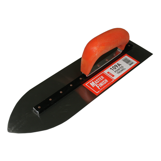 Masterfinish Pointed Trowel - 355mm Carbon Steel - Comfortable Grip - Auzzistore