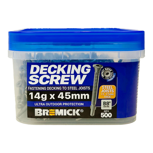 Bremick Decking Screw 14g x 45mm Wing Truss T25 B8 - 500 Pack - Durable Outdoor Fastening – view 2 - Auzzistore