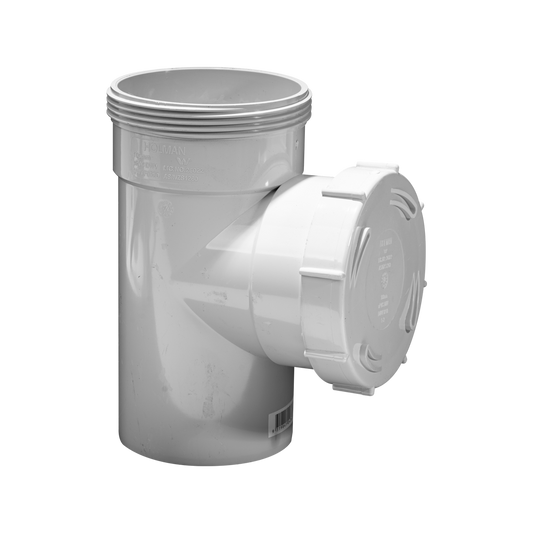Holman 100mm PVC DWV Test Opening - Grey - Durable - Easy Connection - Auzzistore