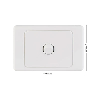 Deta White Single Switch - 10 Pack - Polycarbonate - 2 Way - Durable