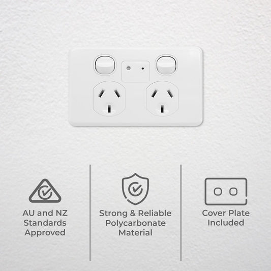 Deta x6 Series Double Power Point with Wi-Fi Range Extender - 2 Outlets - 250V - Indoor Use – view 2 - Auzzistore