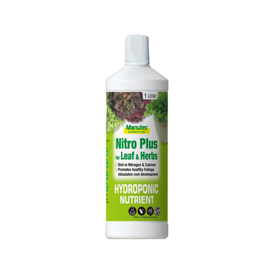 Manutec Hydroponic Nitro Plus - 1L - Liquid Fertiliser - High Nitrogen - Auzzistore
