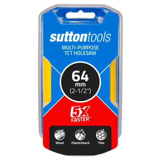 Sutton Tools 64mm Tct Multi Purpose Seamless Holesaw - Red - Auzzistore