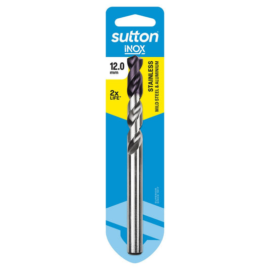Sutton Tools Jobber Drill Bit - 12mm - M2 HSS - Stainless Steel - Auzzistore