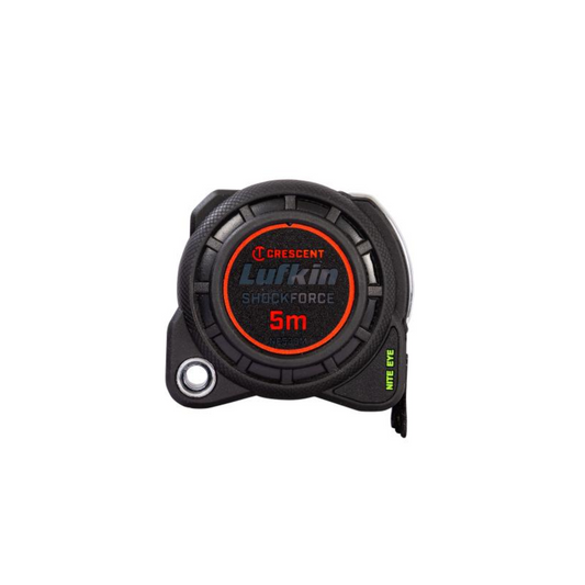 Crescent Lufkin Shockforce Nite Eye Tape Measure 5m x 30mm - Black - Durable, High Visibility – view 2 - Auzzistore