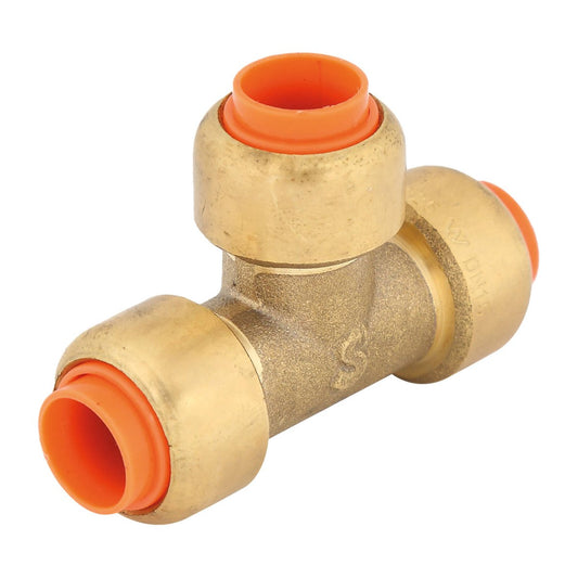 Smartex Copper Tee Fitting - 15mm - Lead Free Brass - Push-Fit - Durable - Auzzistore