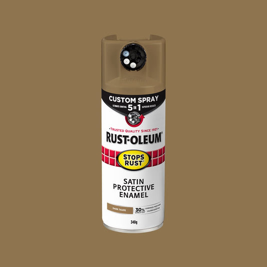 Rust Oleum 340g Satin Dark Taupe Spray Paint - 5 in 1 - Rust Protection – view 2 - Auzzistore