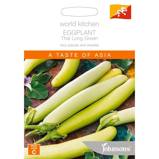 Johnsons World Kitchen Eggplant - 91mm x 132mm - Seed - Thai Heirloom - Auzzistore